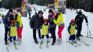 Чалгата яхна ските: Коцето и синът му фучат по пистите, Джена се пази заради бременността (СНИМКИ)