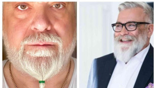 Владо Пенев си връзва брадата с ластичета
