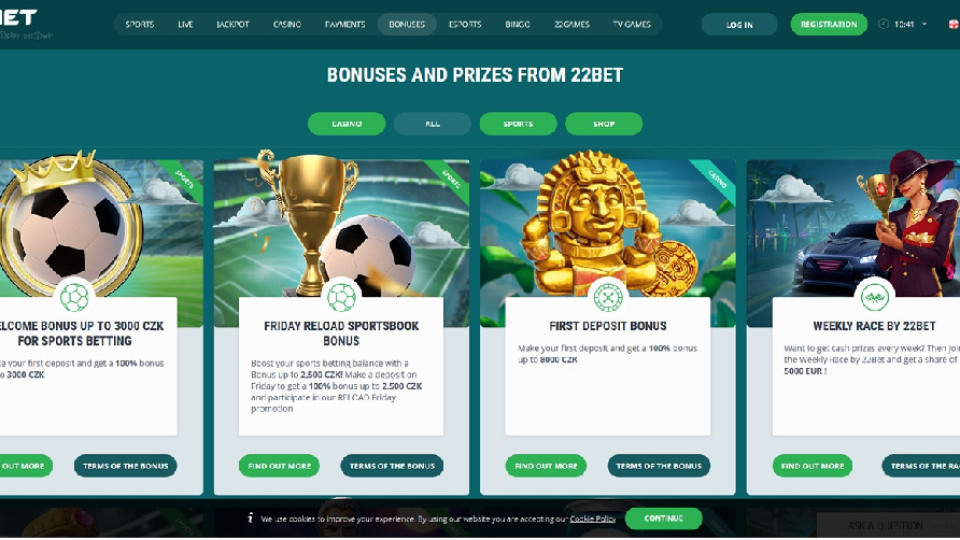 Преглед на онлайн казино 22Bet от експерта на уебсайта www.online-casino.bg, Йордана Митренцова