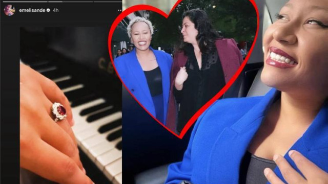 Британската хитова изпълнителка Емели Санде и нейната годеница българската