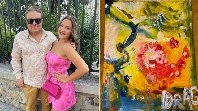 Дъщеря ми Любов също рисува и тя ще представи картините