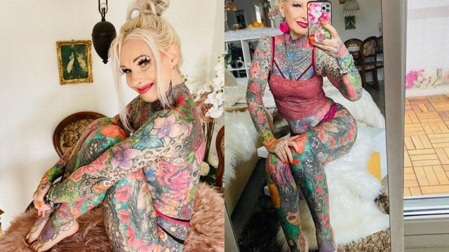 Тялото си в пеперудена градина превръща 57 годишната германска моделка Керстин