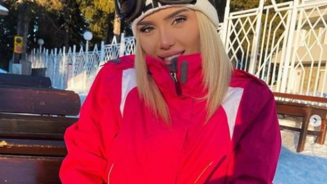 Дори на ски пистата Лидия не може да се отдели