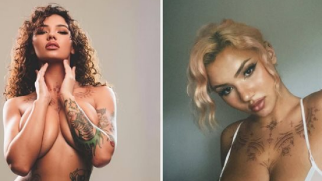 Пищната Габриела печели като еротичен модел цялата е в татуси