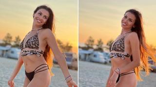 Софи Маринкова дефилира на пясъка