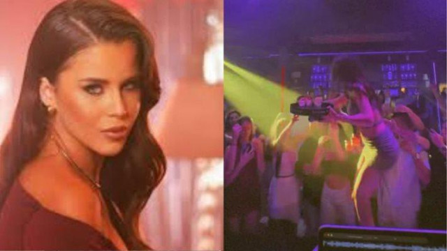 Певицата Мирела напива феновете си по време на участие Чалга фурията