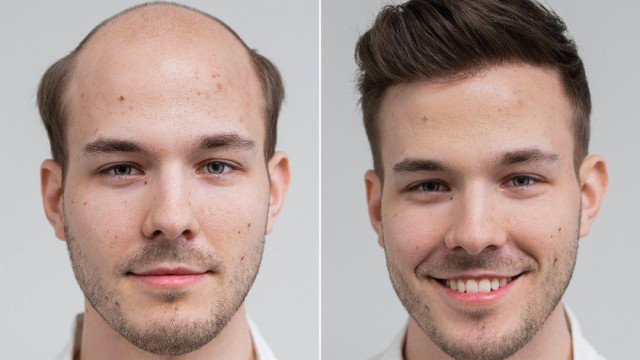 Плешивостта в теменната част на главата или белезите от операция