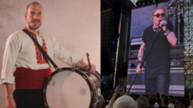 След като изпя една песен на стадион Васил Левски на