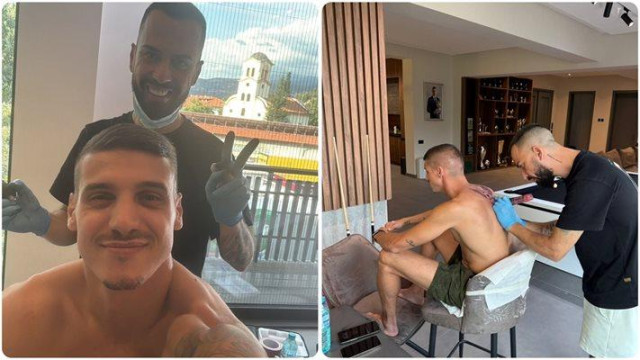 Капитанът на националния отбор покани лично татуиста си в къщата