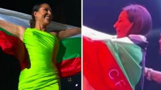 Скандал разтърси Македония: Цеца излезе на концерт с българското знаме ВИДЕО