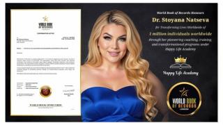 Два световни рекорда за д-р Стояна Нацева и Академия „Щастлив живот“
