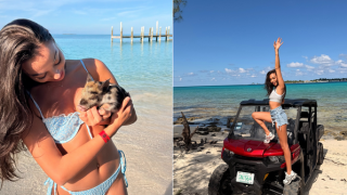 Айлин с мистериозен мъж на Бахамите (Горещи снимки)