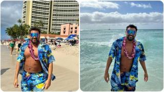 Азис плажува на Хаваите