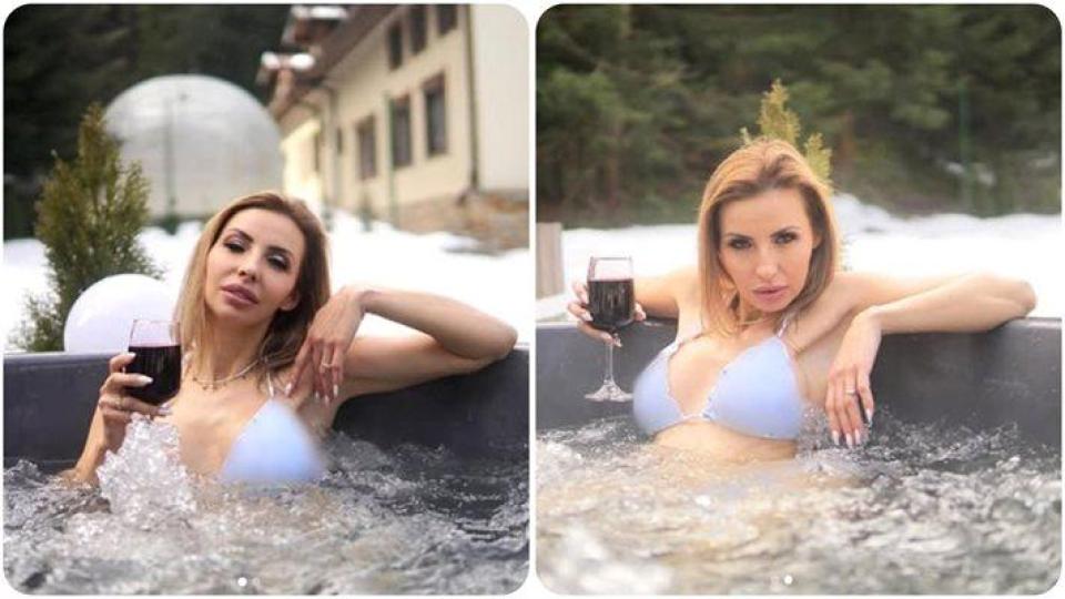Диана Габровска на вино с джакузи