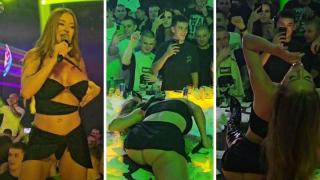 Содом и Гомор в габровска дискотека: Ергенката Киара се въргаля гола на сцена (Снимки)