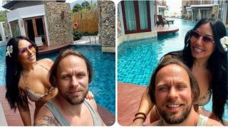 Теди Кацарова и гаджето й разпускат в "плаващ хотел" в Тайланд