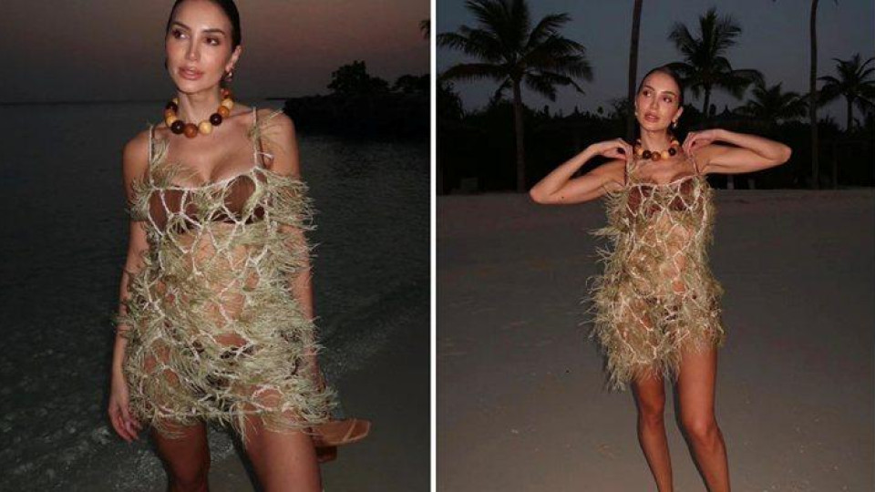 Александра Богданска впечатлява с интересна рокля на Малдивите