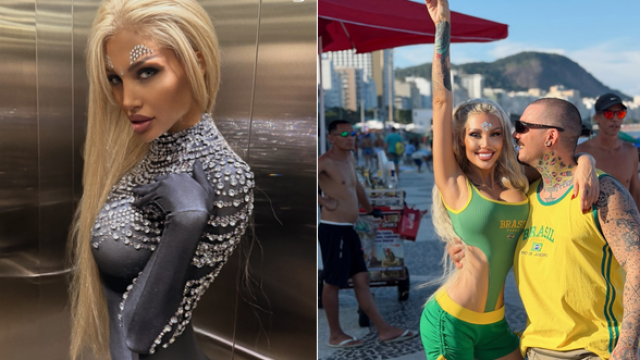 Като персонаж от филма Avatar се издокара Джулиана Гани в