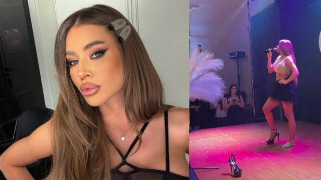 Киара пее с една обувка