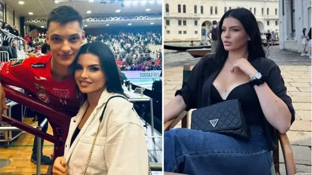 Красавицата замени волейболиста с по възрастен мъж двамата се гушкат в